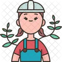 Female Farmer  Icon