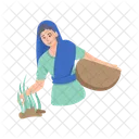 Female Farmer Indian Woman Indian Farmer Symbol