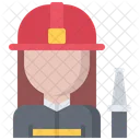Female Firefighter  Icon