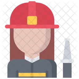 Female Firefighter  Icon