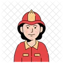 Female Firefighter  Icon