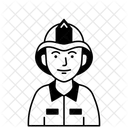 Female Firefighter  Icon