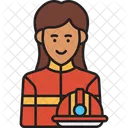 Female Firefighter  Icon
