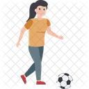 Female Player Football Player Outdoor Game Icon