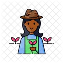 Female Gardener  Icon