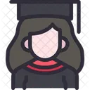 Female Graduate Student  Icon