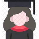 Female Graduate Student  Icon
