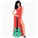 Female Guitarist  Icon