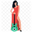 Female Guitarist Girl Guitarist Female Artist Icon