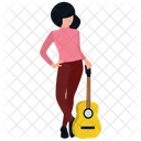 Female Guitarist Girl Guitarist Female Artist Icon