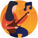 Female Guitarist  Icon