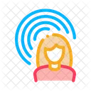 Female Hearing Sense  Icon