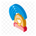 Female Hearing Sense  Icon