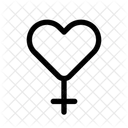 Female Heart Woman Icon