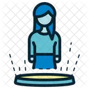 Female Hologram  Icon