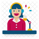 Female Host Show Host Show Hosting Icon