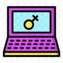 Female Gender Laptop Icon