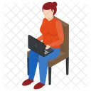 Female Employee Office Worker Business Woman Icon