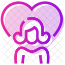 Valentine Day Female Heart Icon