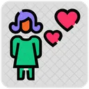 Valentine Day Female Heart Icon