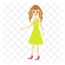 Girl Dress Shopping Icon