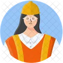 Female Engineer Worker Icon