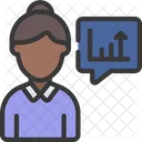 Female Analyst Analytical Icon