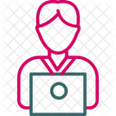 Female Girl Laptop Icon