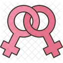 Female Couple Love Icon
