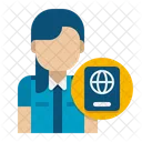 Female Immigration Officer Immigration Officer Immigration Icon