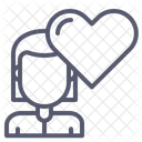Female Inloved Female Heart Icon