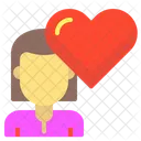 Female Inloved Female Heart Icon