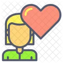 Female Inloved Female Heart Icon