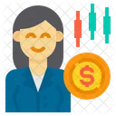 Female Invester  Icon
