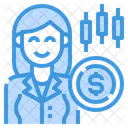 Female Invester  Icon