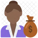 Female Investor  Icon