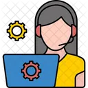 Female It Consultant Person Customer Icon
