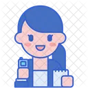 Female Journalist News Reporting Female Reporter Symbol