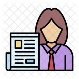 Female Journalist  Icon