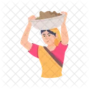 Female Labour Female Worker Lady Labour Icon