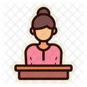 Professor Female Woman Icon