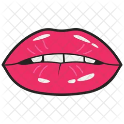Female Lips Sticker  Icon