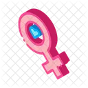 Female Heart Mark Icon