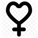 Female Love Female Heart Romantic Female Icon