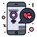 Female Love Dating App Chatting Icon