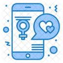 Female Love Dating App Chatting Icon