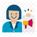Female Marketing Officer Marketing Officer Marketing Icon