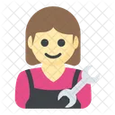 Repairwoman Mechanic Handywoman Icon