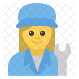 Female Mechanic Emoji Icon