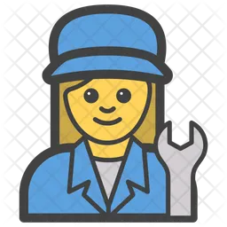 Female Mechanic Emoji Icon